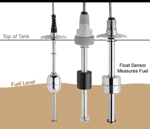 Float sensors for fuel tank level